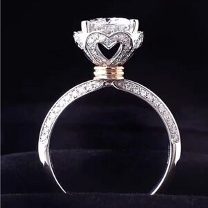 1 carat Moissanite ring 925 sterling Silver